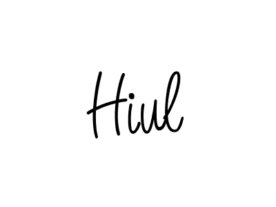 Design your own signature with our free online signature maker. With this signature software, you can create a handwritten (Angelique-Rose-font-FFP) signature for name Hiul. Hiul signature style 5 images and pictures png