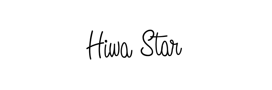 The best way (Angelique-Rose-font-FFP) to make a short signature is to pick only two or three words in your name. The name Hiwa Star include a total of six letters. For converting this name. Hiwa Star signature style 5 images and pictures png