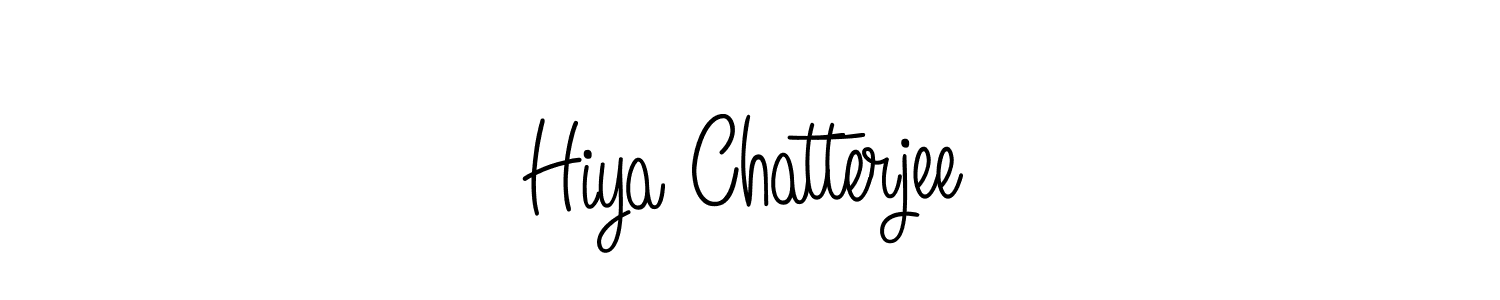 Design your own signature with our free online signature maker. With this signature software, you can create a handwritten (Angelique-Rose-font-FFP) signature for name Hiya Chatterjee. Hiya Chatterjee signature style 5 images and pictures png