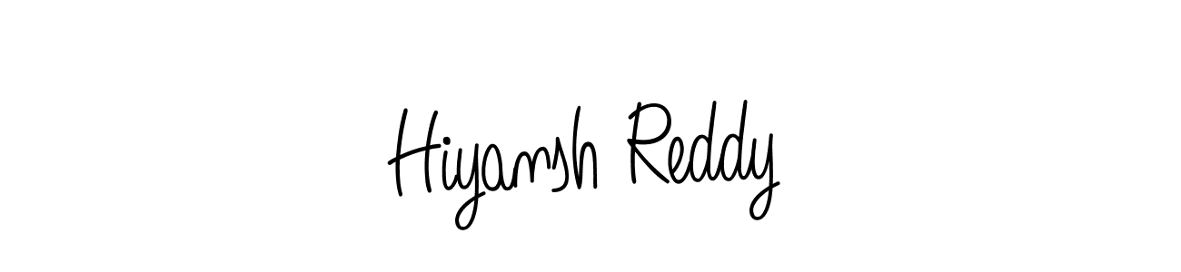 The best way (Angelique-Rose-font-FFP) to make a short signature is to pick only two or three words in your name. The name Hiyansh Reddy include a total of six letters. For converting this name. Hiyansh Reddy signature style 5 images and pictures png