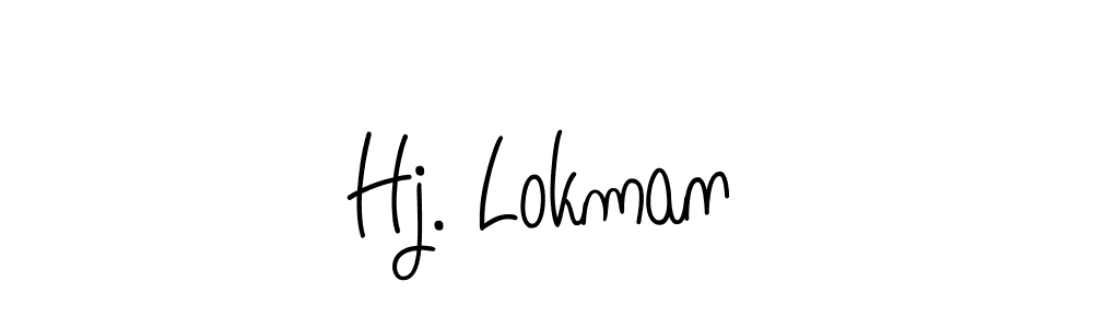 How to make Hj. Lokman name signature. Use Angelique-Rose-font-FFP style for creating short signs online. This is the latest handwritten sign. Hj. Lokman signature style 5 images and pictures png