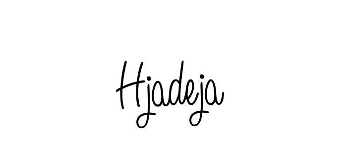 Make a beautiful signature design for name Hjadeja. With this signature (Angelique-Rose-font-FFP) style, you can create a handwritten signature for free. Hjadeja signature style 5 images and pictures png