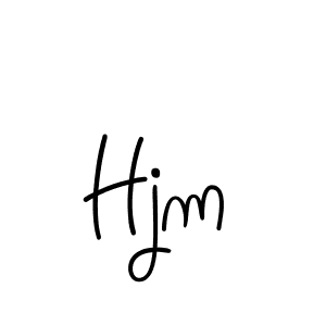 Make a beautiful signature design for name Hjm. With this signature (Angelique-Rose-font-FFP) style, you can create a handwritten signature for free. Hjm signature style 5 images and pictures png