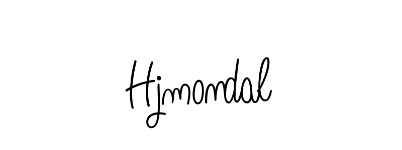 Make a beautiful signature design for name Hjmondal. With this signature (Angelique-Rose-font-FFP) style, you can create a handwritten signature for free. Hjmondal signature style 5 images and pictures png