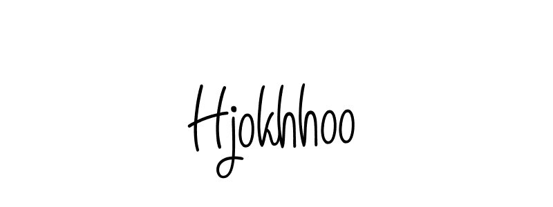 Make a beautiful signature design for name Hjokhhoo. With this signature (Angelique-Rose-font-FFP) style, you can create a handwritten signature for free. Hjokhhoo signature style 5 images and pictures png