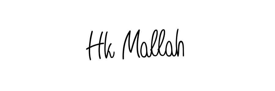 Also we have Hk Mallah name is the best signature style. Create professional handwritten signature collection using Angelique-Rose-font-FFP autograph style. Hk Mallah signature style 5 images and pictures png