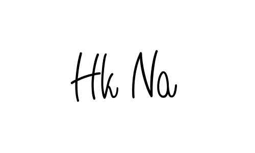 You should practise on your own different ways (Angelique-Rose-font-FFP) to write your name (Hk Na) in signature. don't let someone else do it for you. Hk Na signature style 5 images and pictures png