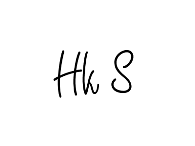 Design your own signature with our free online signature maker. With this signature software, you can create a handwritten (Angelique-Rose-font-FFP) signature for name Hk S. Hk S signature style 5 images and pictures png