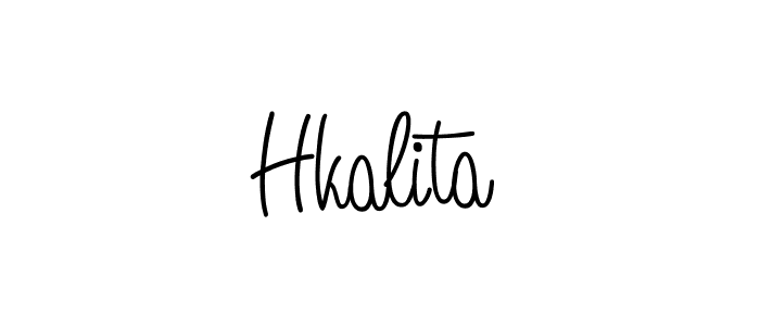 How to make Hkalita name signature. Use Angelique-Rose-font-FFP style for creating short signs online. This is the latest handwritten sign. Hkalita signature style 5 images and pictures png