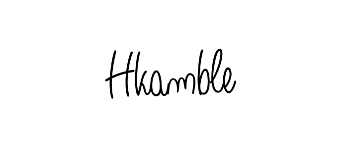 Create a beautiful signature design for name Hkamble. With this signature (Angelique-Rose-font-FFP) fonts, you can make a handwritten signature for free. Hkamble signature style 5 images and pictures png