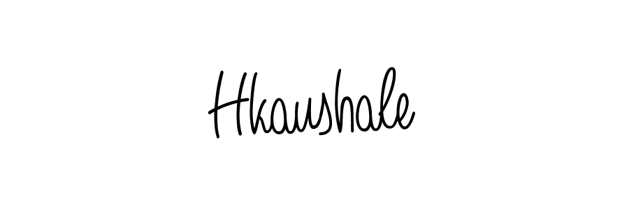 Hkaushale stylish signature style. Best Handwritten Sign (Angelique-Rose-font-FFP) for my name. Handwritten Signature Collection Ideas for my name Hkaushale. Hkaushale signature style 5 images and pictures png