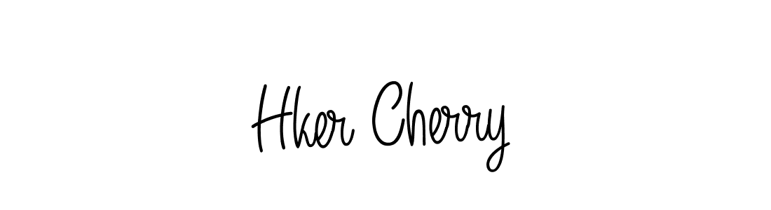 How to make Hker Cherry name signature. Use Angelique-Rose-font-FFP style for creating short signs online. This is the latest handwritten sign. Hker Cherry signature style 5 images and pictures png