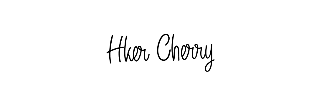 How to make Hker Cherry name signature. Use Angelique-Rose-font-FFP style for creating short signs online. This is the latest handwritten sign. Hker Cherry signature style 5 images and pictures png