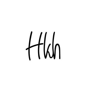 Use a signature maker to create a handwritten signature online. With this signature software, you can design (Angelique-Rose-font-FFP) your own signature for name Hkh. Hkh signature style 5 images and pictures png