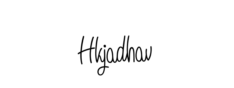 Also we have Hkjadhav name is the best signature style. Create professional handwritten signature collection using Angelique-Rose-font-FFP autograph style. Hkjadhav signature style 5 images and pictures png