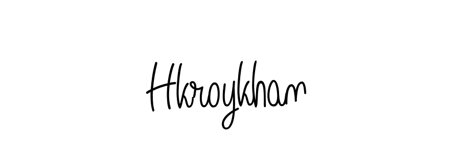 Design your own signature with our free online signature maker. With this signature software, you can create a handwritten (Angelique-Rose-font-FFP) signature for name Hkroykhan. Hkroykhan signature style 5 images and pictures png