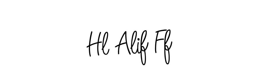 Use a signature maker to create a handwritten signature online. With this signature software, you can design (Angelique-Rose-font-FFP) your own signature for name Hl Alif Ff. Hl Alif Ff signature style 5 images and pictures png