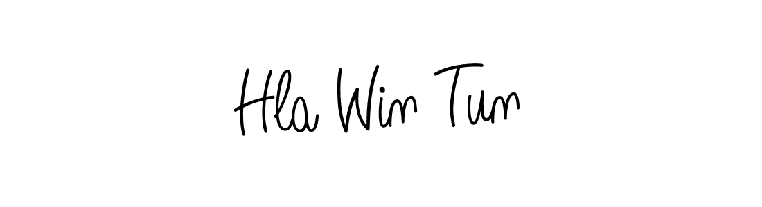 Hla Win Tun stylish signature style. Best Handwritten Sign (Angelique-Rose-font-FFP) for my name. Handwritten Signature Collection Ideas for my name Hla Win Tun. Hla Win Tun signature style 5 images and pictures png