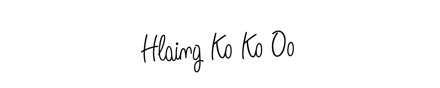 Angelique-Rose-font-FFP is a professional signature style that is perfect for those who want to add a touch of class to their signature. It is also a great choice for those who want to make their signature more unique. Get Hlaing Ko Ko Oo name to fancy signature for free. Hlaing Ko Ko Oo signature style 5 images and pictures png