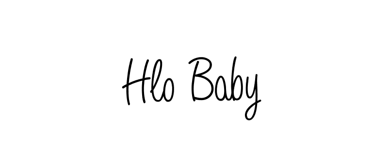 How to make Hlo Baby name signature. Use Angelique-Rose-font-FFP style for creating short signs online. This is the latest handwritten sign. Hlo Baby signature style 5 images and pictures png