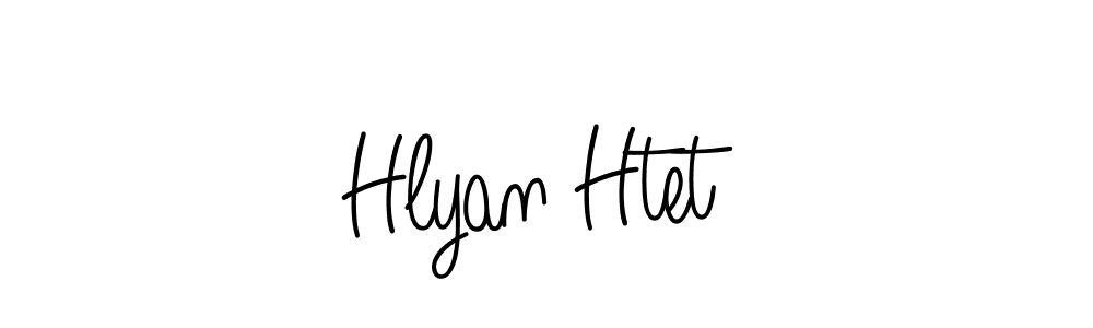 You should practise on your own different ways (Angelique-Rose-font-FFP) to write your name (Hlyan Htet) in signature. don't let someone else do it for you. Hlyan Htet signature style 5 images and pictures png