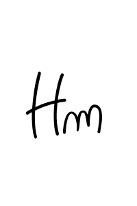 Design your own signature with our free online signature maker. With this signature software, you can create a handwritten (Angelique-Rose-font-FFP) signature for name Hm. Hm signature style 5 images and pictures png