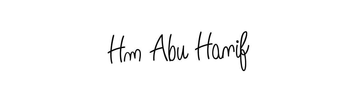 How to make Hm Abu Hanif name signature. Use Angelique-Rose-font-FFP style for creating short signs online. This is the latest handwritten sign. Hm Abu Hanif signature style 5 images and pictures png