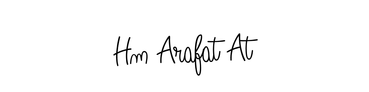 Create a beautiful signature design for name Hm Arafat At. With this signature (Angelique-Rose-font-FFP) fonts, you can make a handwritten signature for free. Hm Arafat At signature style 5 images and pictures png