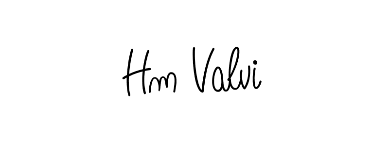 Design your own signature with our free online signature maker. With this signature software, you can create a handwritten (Angelique-Rose-font-FFP) signature for name Hm Valvi. Hm Valvi signature style 5 images and pictures png
