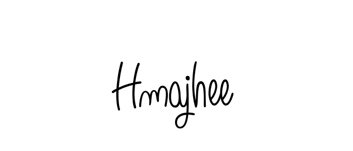 Use a signature maker to create a handwritten signature online. With this signature software, you can design (Angelique-Rose-font-FFP) your own signature for name Hmajhee. Hmajhee signature style 5 images and pictures png