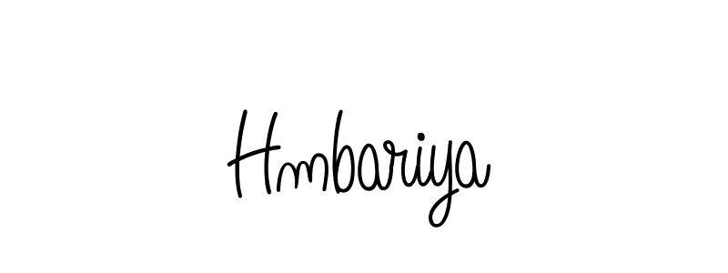 How to make Hmbariya name signature. Use Angelique-Rose-font-FFP style for creating short signs online. This is the latest handwritten sign. Hmbariya signature style 5 images and pictures png