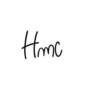 Make a beautiful signature design for name Hmc. With this signature (Angelique-Rose-font-FFP) style, you can create a handwritten signature for free. Hmc signature style 5 images and pictures png