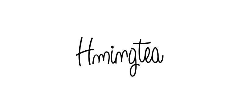 Make a beautiful signature design for name Hmingtea. With this signature (Angelique-Rose-font-FFP) style, you can create a handwritten signature for free. Hmingtea signature style 5 images and pictures png