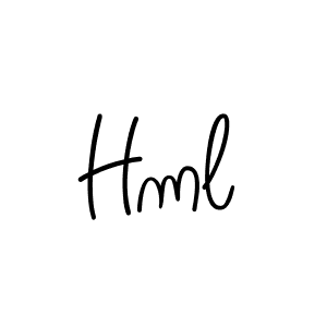 Design your own signature with our free online signature maker. With this signature software, you can create a handwritten (Angelique-Rose-font-FFP) signature for name Hml. Hml signature style 5 images and pictures png
