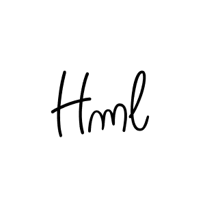 Design your own signature with our free online signature maker. With this signature software, you can create a handwritten (Angelique-Rose-font-FFP) signature for name Hml. Hml signature style 5 images and pictures png