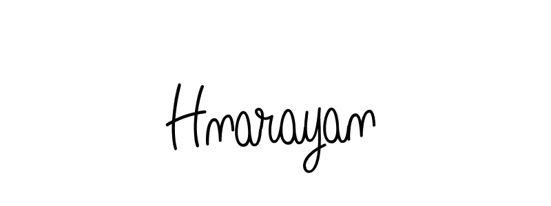 Use a signature maker to create a handwritten signature online. With this signature software, you can design (Angelique-Rose-font-FFP) your own signature for name Hnarayan. Hnarayan signature style 5 images and pictures png