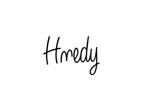 How to make Hnedy name signature. Use Angelique-Rose-font-FFP style for creating short signs online. This is the latest handwritten sign. Hnedy signature style 5 images and pictures png