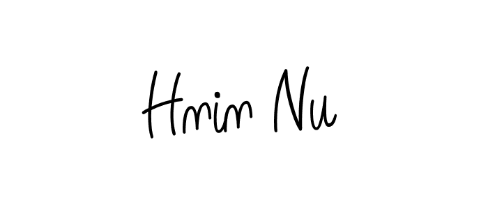 How to make Hnin Nu signature? Angelique-Rose-font-FFP is a professional autograph style. Create handwritten signature for Hnin Nu name. Hnin Nu signature style 5 images and pictures png