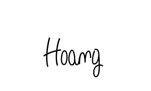 Make a beautiful signature design for name Hoang. With this signature (Angelique-Rose-font-FFP) style, you can create a handwritten signature for free. Hoang signature style 5 images and pictures png