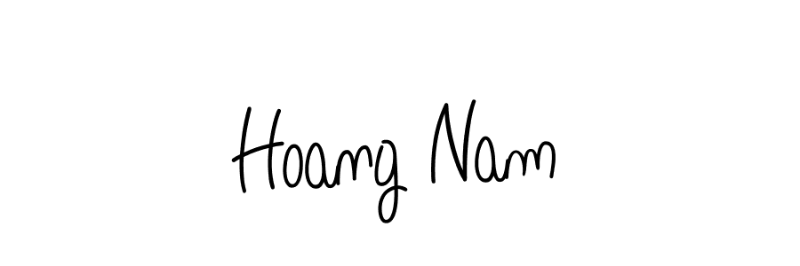 Use a signature maker to create a handwritten signature online. With this signature software, you can design (Angelique-Rose-font-FFP) your own signature for name Hoang Nam. Hoang Nam signature style 5 images and pictures png