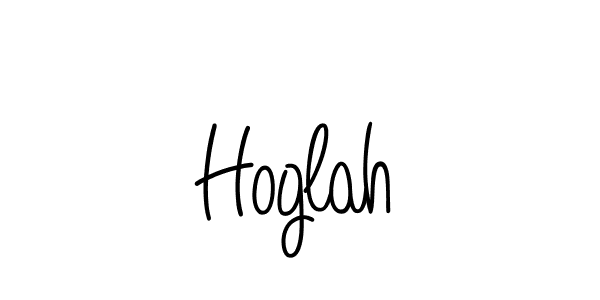 Make a beautiful signature design for name Hoglah. With this signature (Angelique-Rose-font-FFP) style, you can create a handwritten signature for free. Hoglah signature style 5 images and pictures png