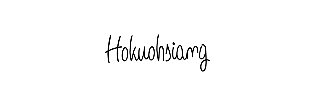 Make a beautiful signature design for name Hokuohsiang. With this signature (Angelique-Rose-font-FFP) style, you can create a handwritten signature for free. Hokuohsiang signature style 5 images and pictures png