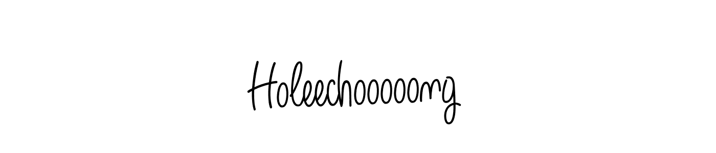 You should practise on your own different ways (Angelique-Rose-font-FFP) to write your name (Holeechooooong) in signature. don't let someone else do it for you. Holeechooooong signature style 5 images and pictures png
