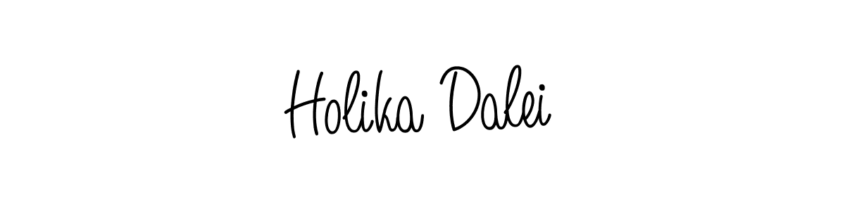 Holika Dalei stylish signature style. Best Handwritten Sign (Angelique-Rose-font-FFP) for my name. Handwritten Signature Collection Ideas for my name Holika Dalei. Holika Dalei signature style 5 images and pictures png