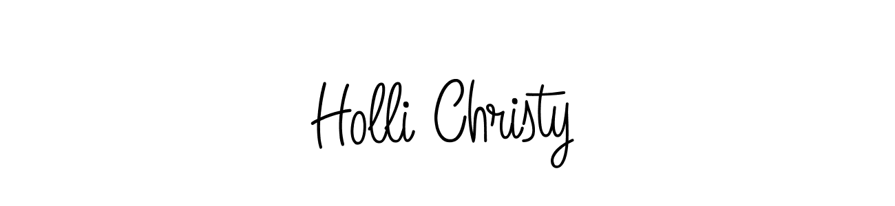 How to make Holli Christy name signature. Use Angelique-Rose-font-FFP style for creating short signs online. This is the latest handwritten sign. Holli Christy signature style 5 images and pictures png