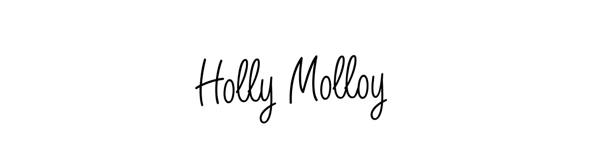 How to make Holly Molloy name signature. Use Angelique-Rose-font-FFP style for creating short signs online. This is the latest handwritten sign. Holly Molloy signature style 5 images and pictures png