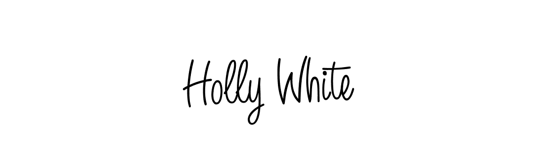 Use a signature maker to create a handwritten signature online. With this signature software, you can design (Angelique-Rose-font-FFP) your own signature for name Holly White. Holly White signature style 5 images and pictures png