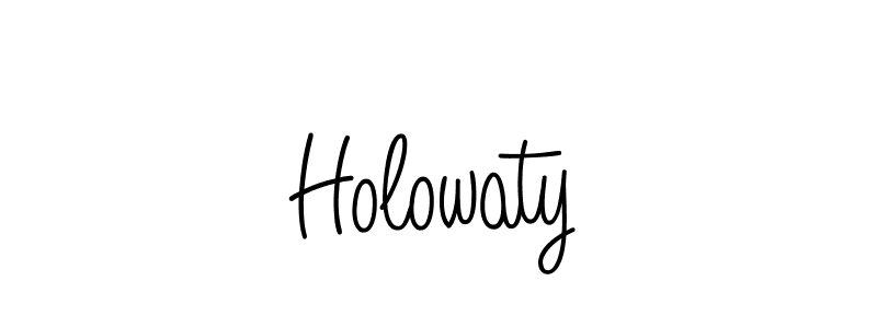 Design your own signature with our free online signature maker. With this signature software, you can create a handwritten (Angelique-Rose-font-FFP) signature for name Holowaty. Holowaty signature style 5 images and pictures png