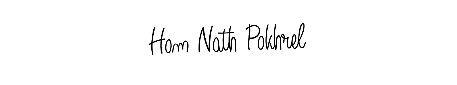 Design your own signature with our free online signature maker. With this signature software, you can create a handwritten (Angelique-Rose-font-FFP) signature for name Hom Nath Pokhrel. Hom Nath Pokhrel signature style 5 images and pictures png