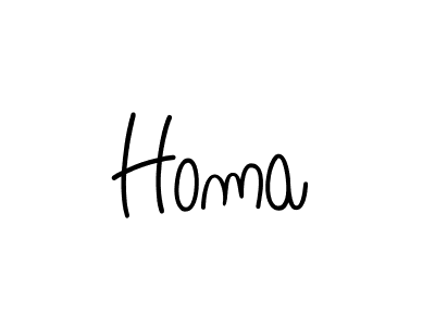 You should practise on your own different ways (Angelique-Rose-font-FFP) to write your name (Homa) in signature. don't let someone else do it for you. Homa signature style 5 images and pictures png